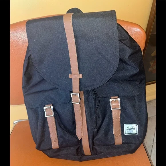 Herschel Supply Company Black Backpack with Brown Strap Accent Herschel Supply Company | Bags | Herschel Supply Company  main image 3